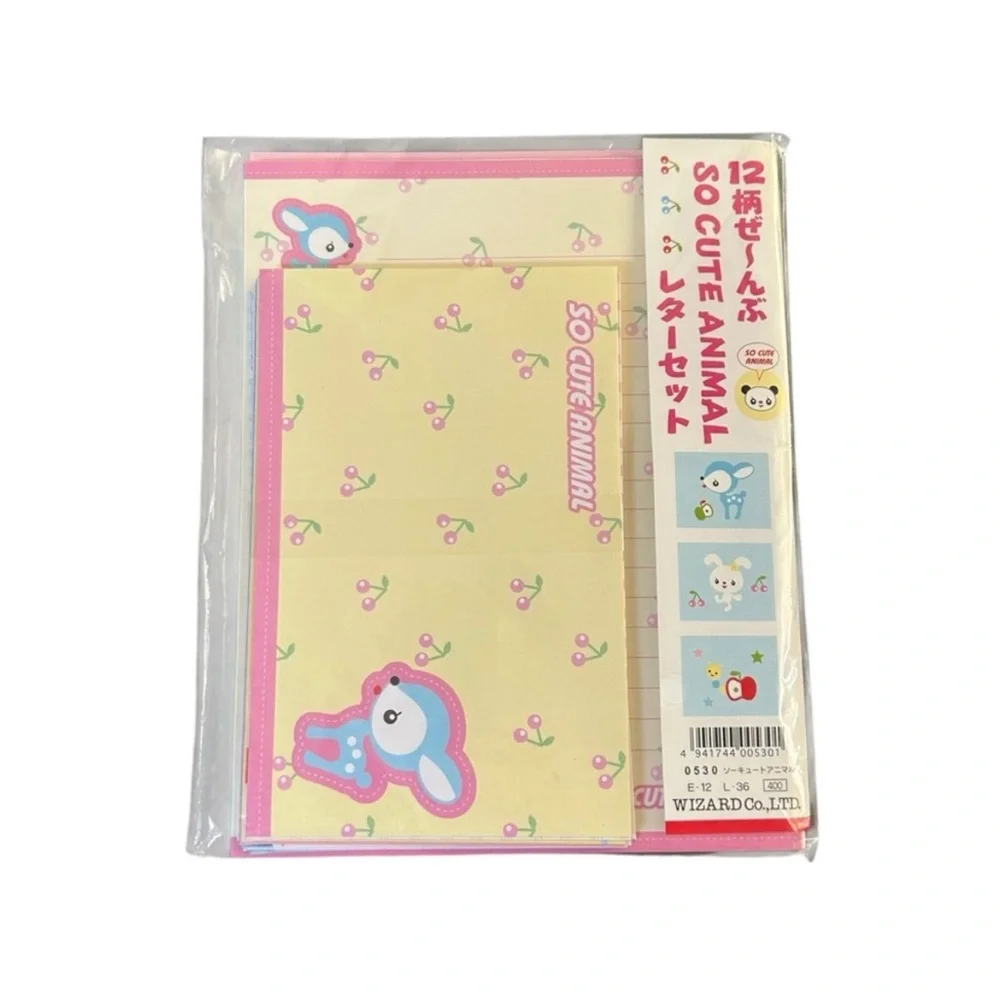Vintage Y2K So Cute Animal Letter Set Cute Japanese Stationary Kawaii NWT